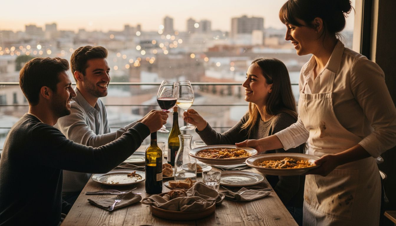 Una celebración especial en un restaurante valenciano, rodeados de un ambiente acogedor y lleno de encanto.